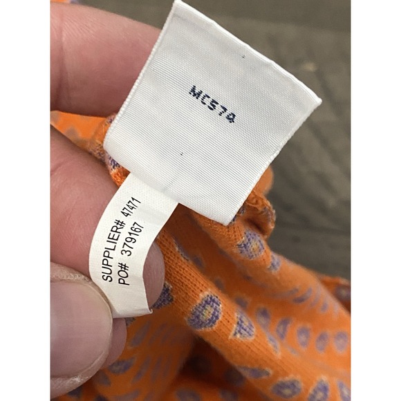 Men's Polo Ralph Lauren Featherweight Mesh Shirt Orange Size M Floral Print - Picture 9 of 11